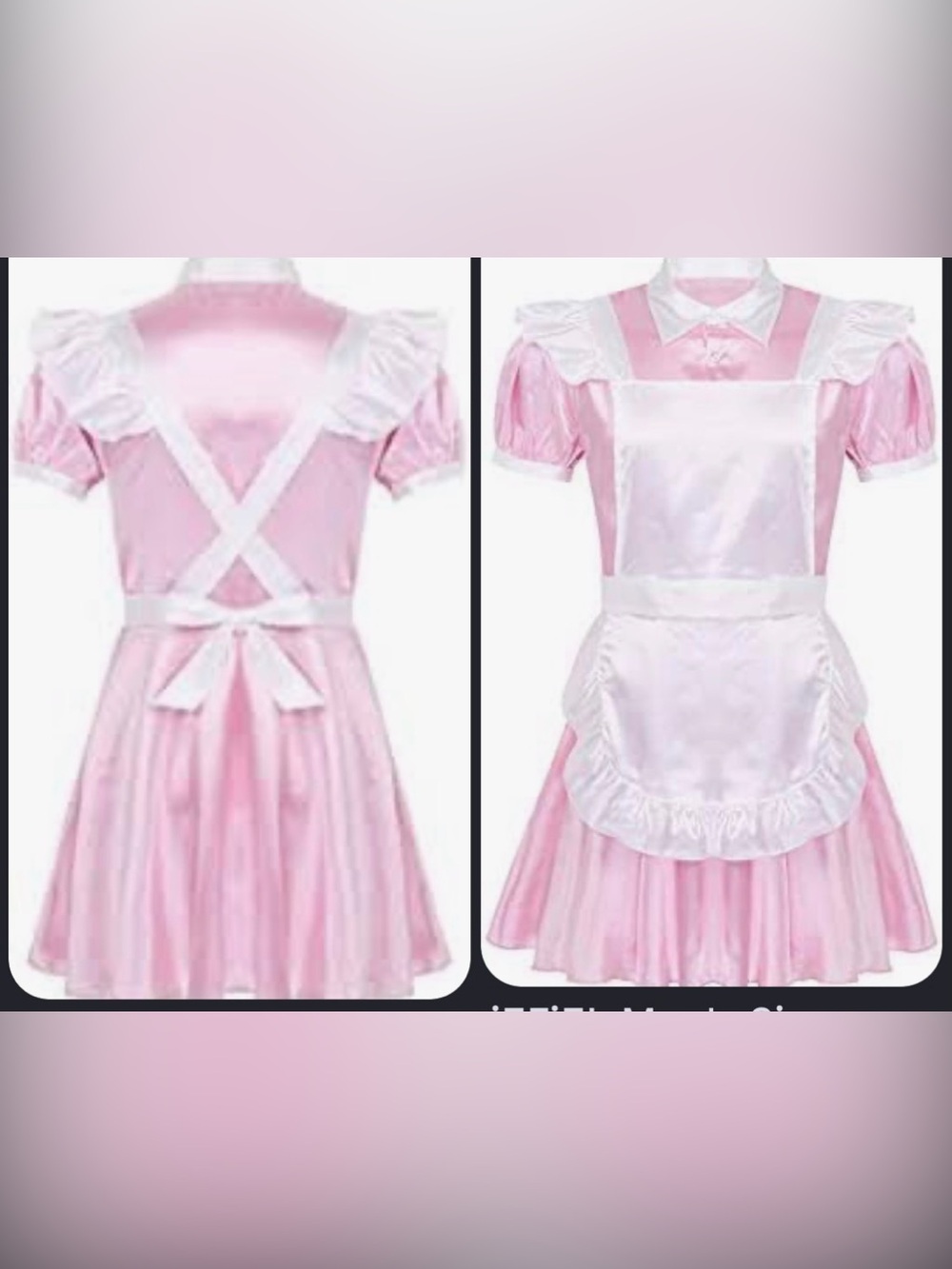 Pink Maid Costume with White Apron - Costume